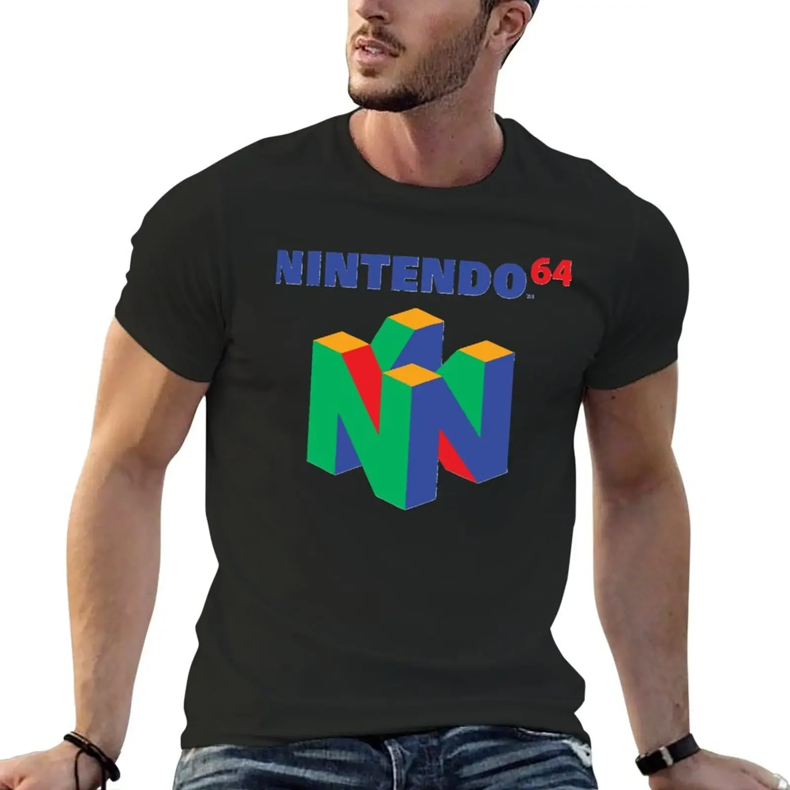 Retro Gaming T Shirt - نينتندوز 64 تي شيرت الملابس الجمالية
