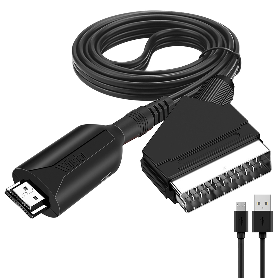 Scart To Hdmi - HDMI-متوافق مع محول كابل SCART HDMI