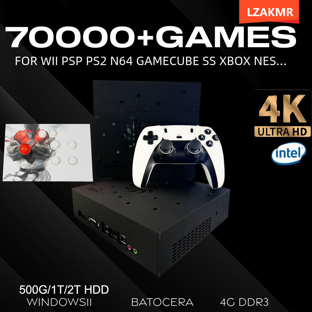 Retro Gaming Kiosk - وحدة تحكم ألعاب ريترو 70000+ ألعاب