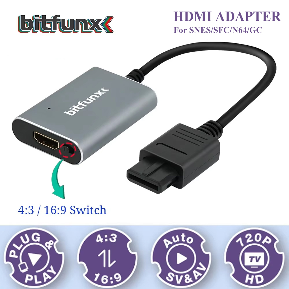 محول فيديو Bitfunx 720P Svideo - مراجعة Retro Gaming N64 وسعره