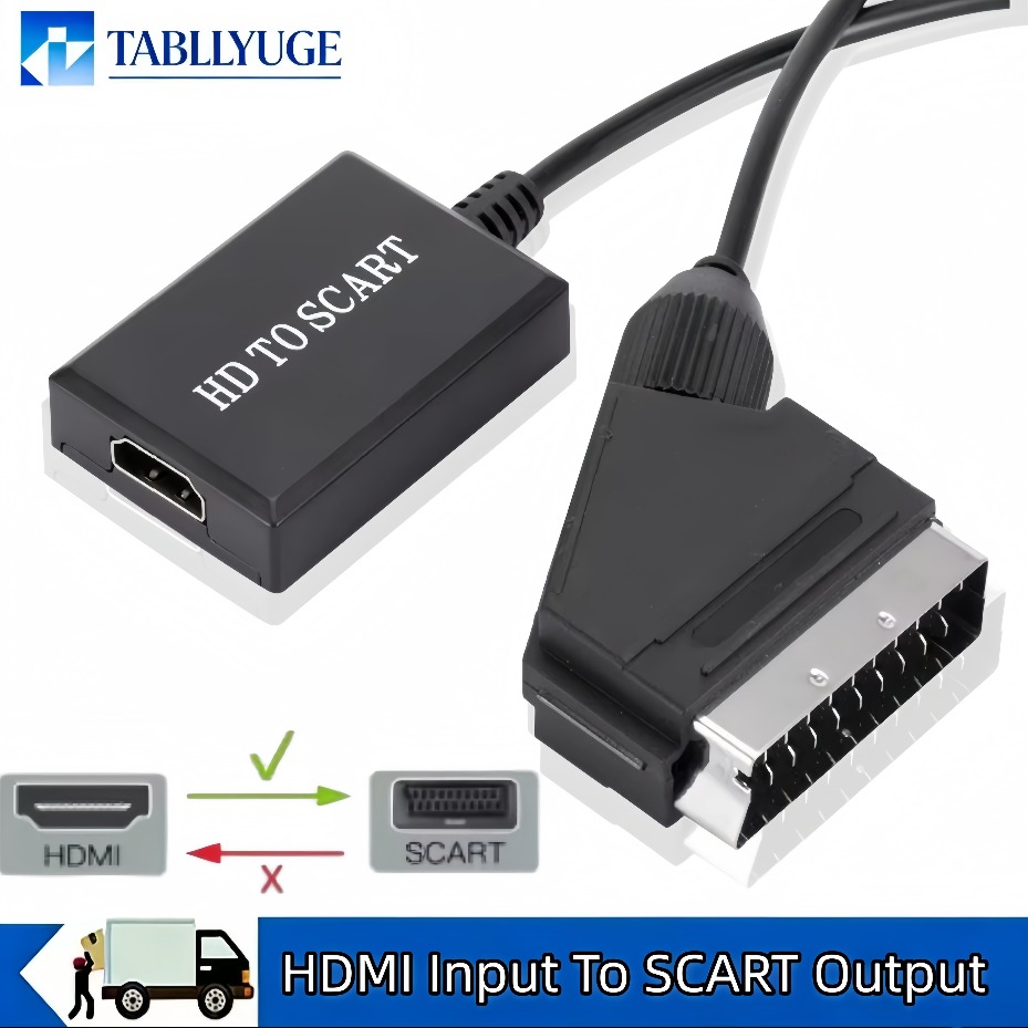 محول مضخم الفيديو والصوت SCART - مراجعة Scart To Hdmi وسعره
