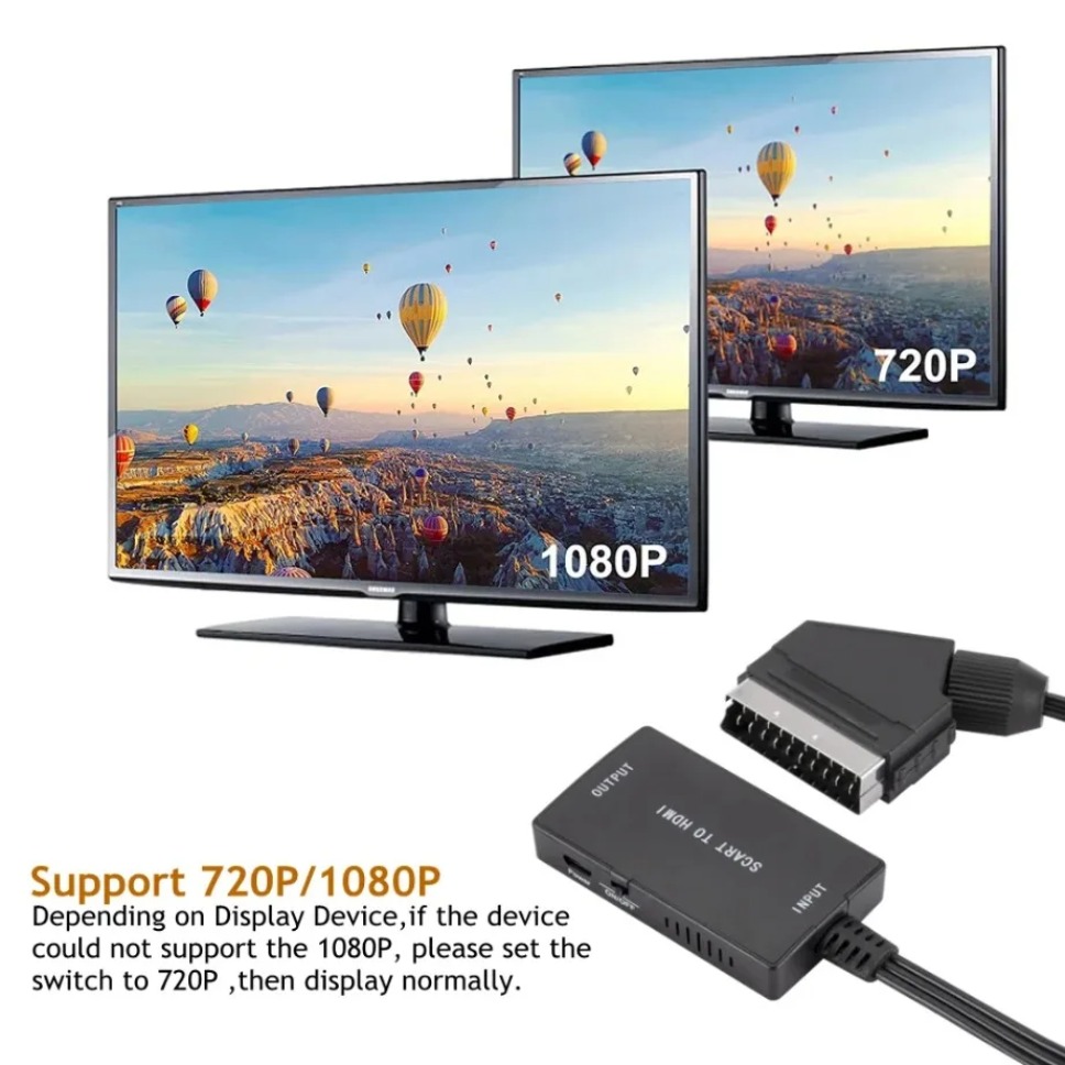 HD1080P سكارت إلى محول متوافق  - مراجعة Scart To Hdmi وسعره
